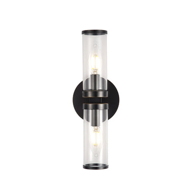 Alora Revolve 2 Light 12 Inch Wall/Vanity Light Clear Glass - Crescent Harbor