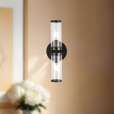 Alora Revolve 2 Light 12 Inch Wall/Vanity Light Clear Glass - Crescent Harbor