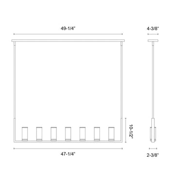 Alora Revolve 7 Light Linear Pendant - Crescent Harbor