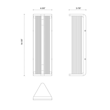 Alora Sabre LED 12 Inch Wall/Vanity Light Clear Glass - Crescent Harbor