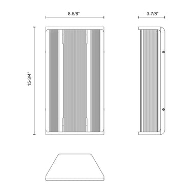 Alora Sabre LED 16 Inch Wall/Vanity Light Clear Glass - Crescent Harbor