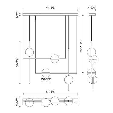 Alora Tagliato LED Linear Pendant UNV - Crescent Harbor