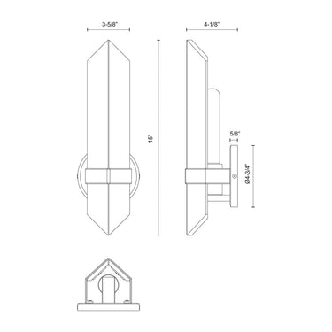 Alora Valencia 1 Light Wall/Vanity Light - Crescent Harbor