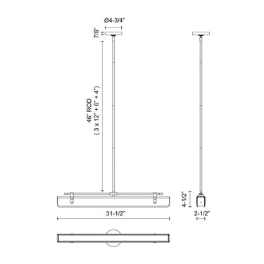 Alora Valise LED 31 Inch Pendant - Crescent Harbor