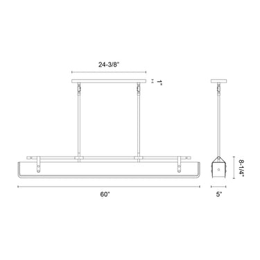 Alora Valise LED 60 Inch Pendant - Crescent Harbor