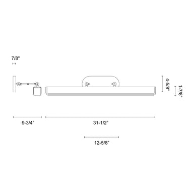 Alora Valise Picture 32 Inch LED Wall/Picture Light - Crescent Harbor