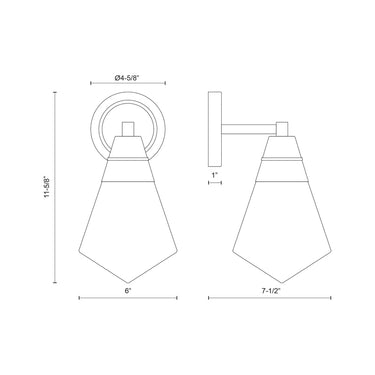 Alora Willard 1 Light Wall/Vanity Light - Crescent Harbor