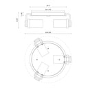 Alora Wynwood 3 Light Flush Mount - Crescent Harbor