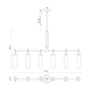 Alora Wynwood 6 Light Linear Pendant - Crescent Harbor