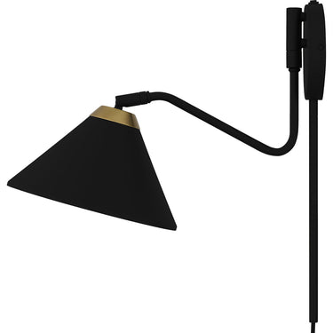 Alscott 1 Light Wall Sconce in Matte Black 3