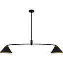 Alscott 2 Light Island Light in Matte Black 3