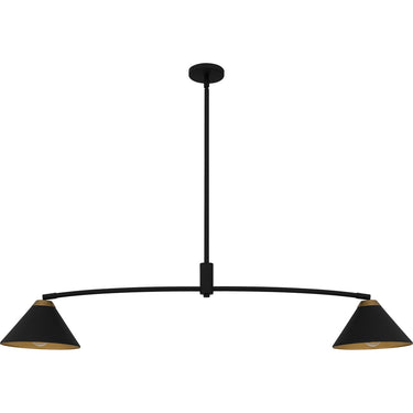 Alscott 2 Light Island Light in Matte Black 3
