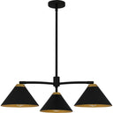 Alscott 3 Light Chandelier in Matte Black 3