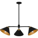 Alscott 3 Light Chandelier in Matte Black 5