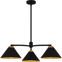 Alscott 3 Light Chandelier in Matte Black 1
