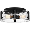 Angora 3 Light Flush Mount in Matte Black 1
