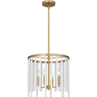 Apelle 4 Light Pendant in Aged Brass 1