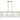 Apelle 5 Light Island Light in Aged Brass 4