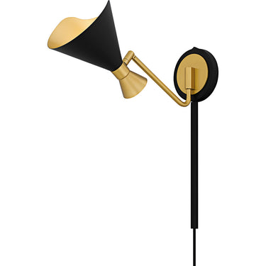 Arden 1 Light Wall Sconce in Matte Black 2