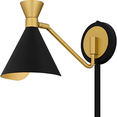 Arden 1 Light Wall Sconce in Matte Black 3