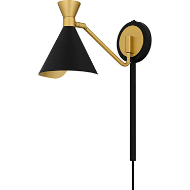 Arden 1 Light Wall Sconce in Matte Black 4