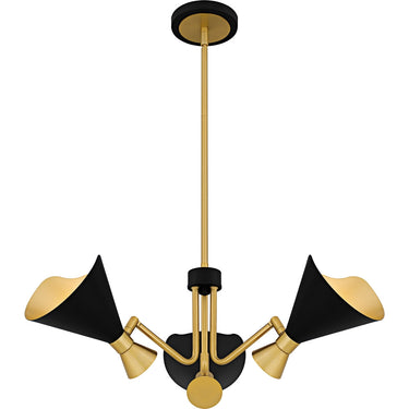 Arden 3 Light Chandelier in Matte Black 2