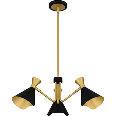 Arden 3 Light Chandelier in Matte Black 5