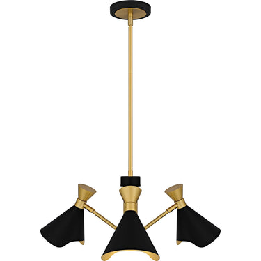 Arden 3 Light Chandelier in Matte Black 6