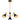 Arden 3 Light Chandelier in Matte Black 7