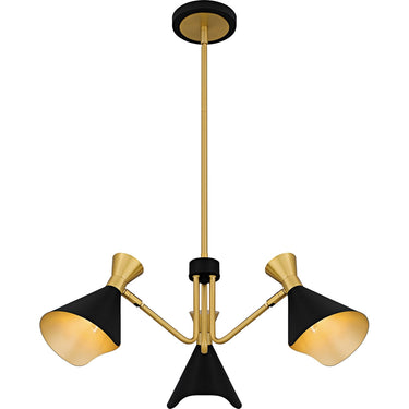 Arden 3 Light Chandelier in Matte Black 7