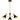 Arden 3 Light Chandelier in Matte Black 1