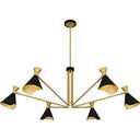Arden 6 Light Chandelier in Matte Black 3