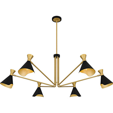 Arden 6 Light Chandelier in Matte Black 3