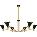 Arden 6 Light Chandelier in Matte Black 4