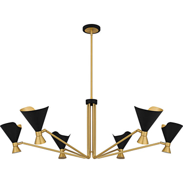 Arden 6 Light Chandelier in Matte Black 4