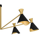 Arden 6 Light Chandelier in Matte Black 5