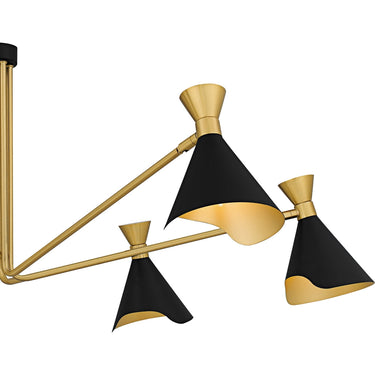 Arden 6 Light Chandelier in Matte Black 5