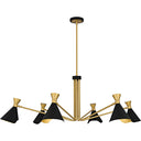 Arden 6 Light Chandelier in Matte Black 1
