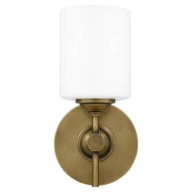 Aria 1 Light Wall Sconce in Weathered Brass 2