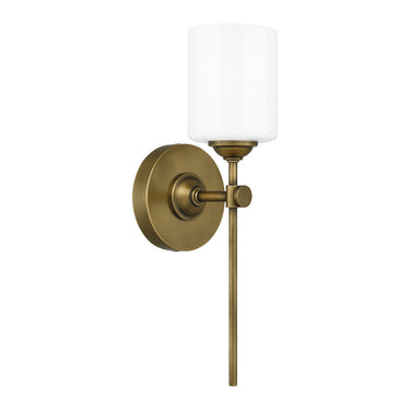Aria 1 Light Wall Sconce in Weathered Brass 4