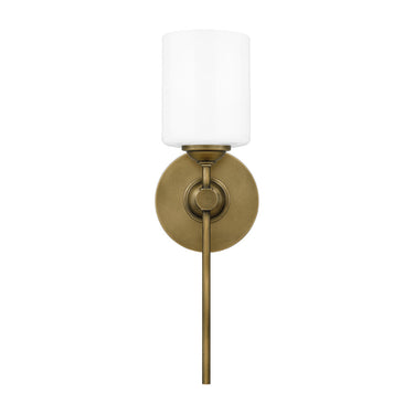 Aria 1 Light Wall Sconce in Weathered Brass 1