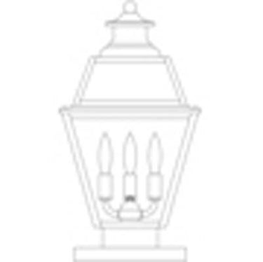 Arroyo Craftsman INC-10GR 10" Inverness Column Mount With Glass Roof