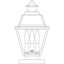 Arroyo Craftsman INC-8GR 8" Inverness Column Mount With Glass Roof