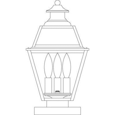 Arroyo Craftsman INC-8GR 8" Inverness Column Mount With Glass Roof
