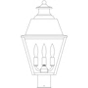 Arroyo Craftsman INP-10MR 10" Inverness Post Mount With Metal Roof