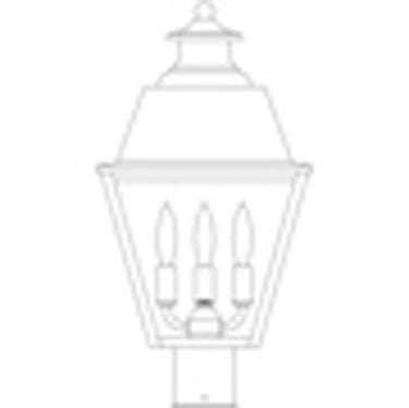 Arroyo Craftsman INP-10MR 10" Inverness Post Mount With Metal Roof