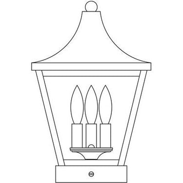 Arroyo Craftsman NAC-10 10" Nantes Column Mount