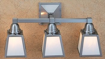AS-3 Arroyo Craftsman A-Line Three Light Wall/Bath Sconce with Empty Overlay - Crescent Harbor