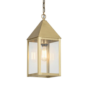 Ashford Pendant shown in the Antique Brass finish with a Clear shade - 9522-AB-CL