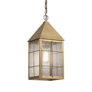 Ashford Pendant shown in the Antique Brass finish with a Seedy shade - 9522-H-AB-SDY